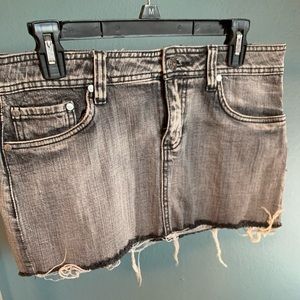 jean mini skirt